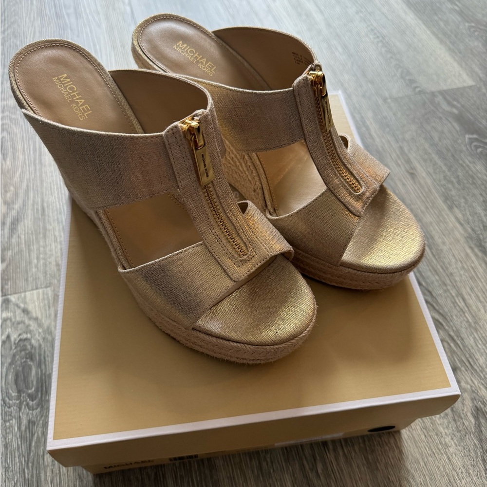 Michael Kors wedge sandals size 9.5